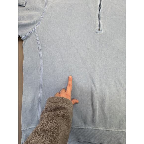 Tommy Bahama RELAX Collection Light Blue Quarter Zip-Pullover 3XL/3TG TR21966 - Picture 11 of 12
